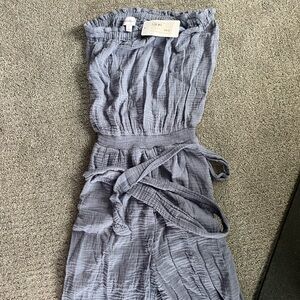 Evereve Blue Strapless Jumpsuit